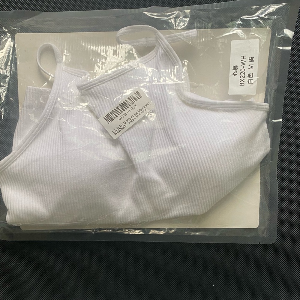 White Ribbed Tank Top - Picture 4 of 4